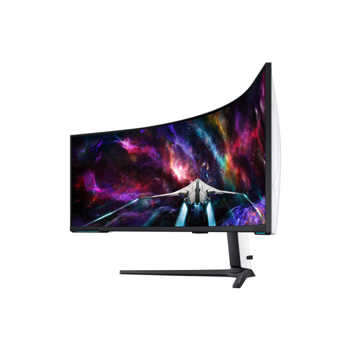 Samsung G95NC écran plat de PC 144,8 cm (57") 7680 x 2160 pixels Dual UHD LED Noir, Blanc — vue 3