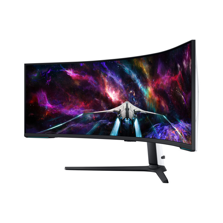 Samsung G95NC écran plat de PC 144,8 cm (57") 7680 x 2160 pixels Dual UHD LED Noir, Blanc — vue 4