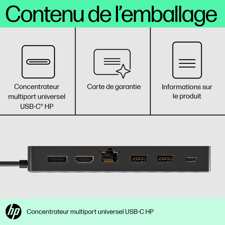 HP Concentrateur multiport USB-C universel — vue 5