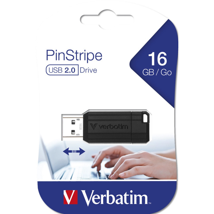 Verbatim Pinstripe 16 Go — clé USB — vue 1