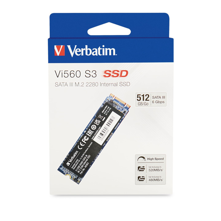 Verbatim Vi560 512 Go — SSD M.2 SATA — vue 3