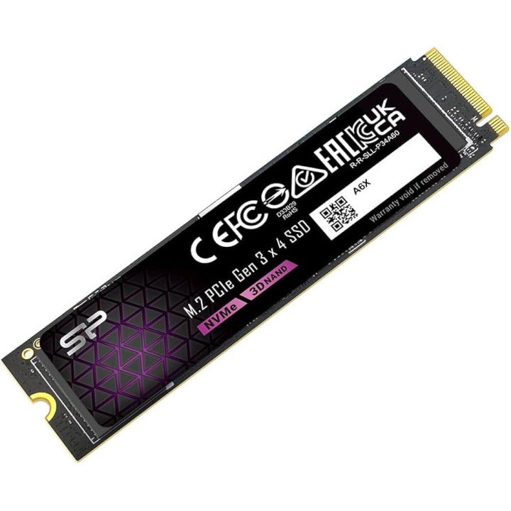 Silicon Power P34A60 256 Go — SSD NVMe M.2 — vue 3