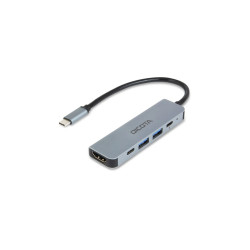 Dicota USB-C 5-en-1 — hub vidéo HDMI 4K, charge PD 100 W