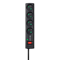 Eaton Protection Strip 4 FR — Multiprise parafoudre 4 prises avec interrupteur