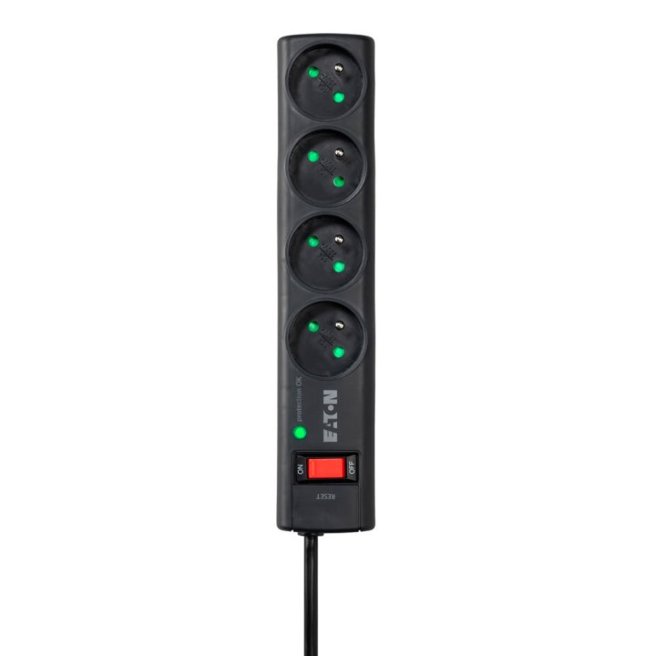 Eaton Protection Strip 4 FR — Multiprise parafoudre 4 prises avec interrupteur