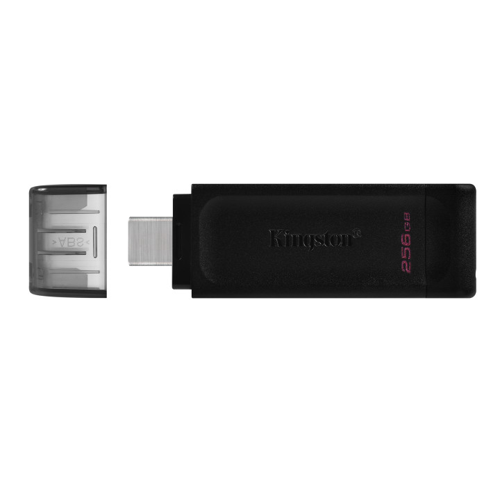 Kingston DataTraveler 70 — 256 Go, USB-C — vue 3