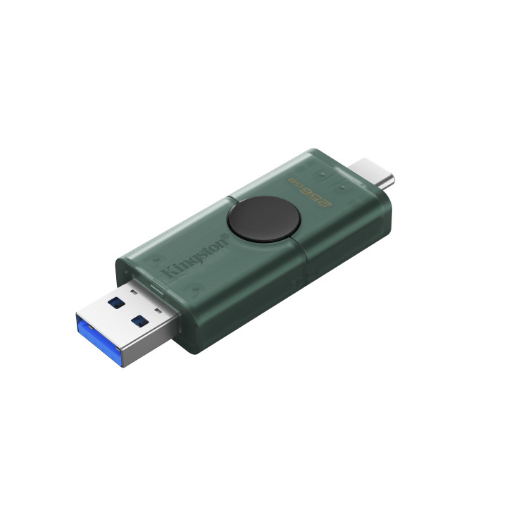Kingston DataTraveler Duo Gen 2 — 256 Go, USB-A et USB-C — vue 3
