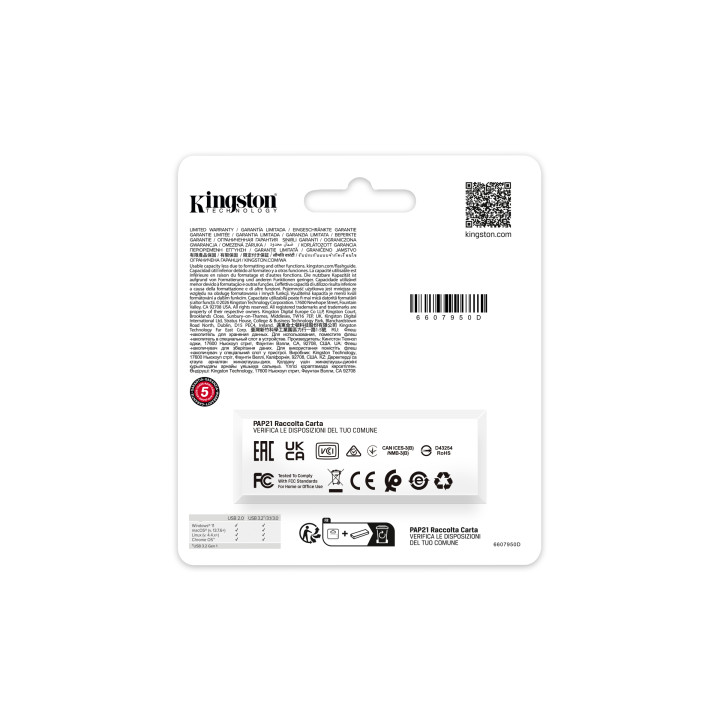 Kingston DataTraveler Exodia S — 128 Go, USB-A — vue 4