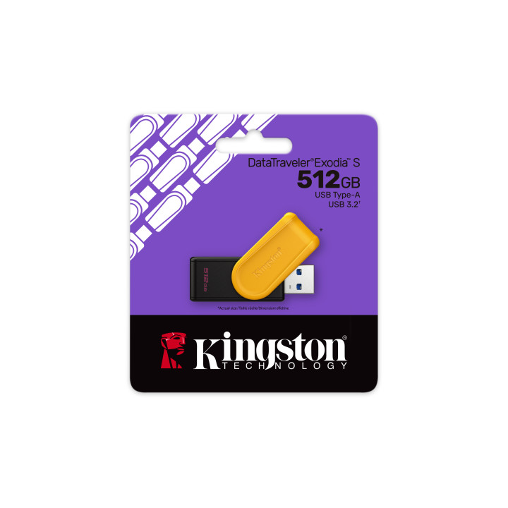 Kingston DataTraveler Exodia S — 512 Go, USB-A — vue 3