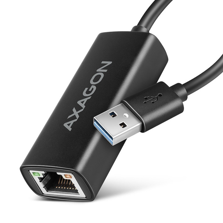 Axagon ADE-AR — Adaptateur réseau USB 3.2 Gen 1 vers RJ45 Gigabit alu