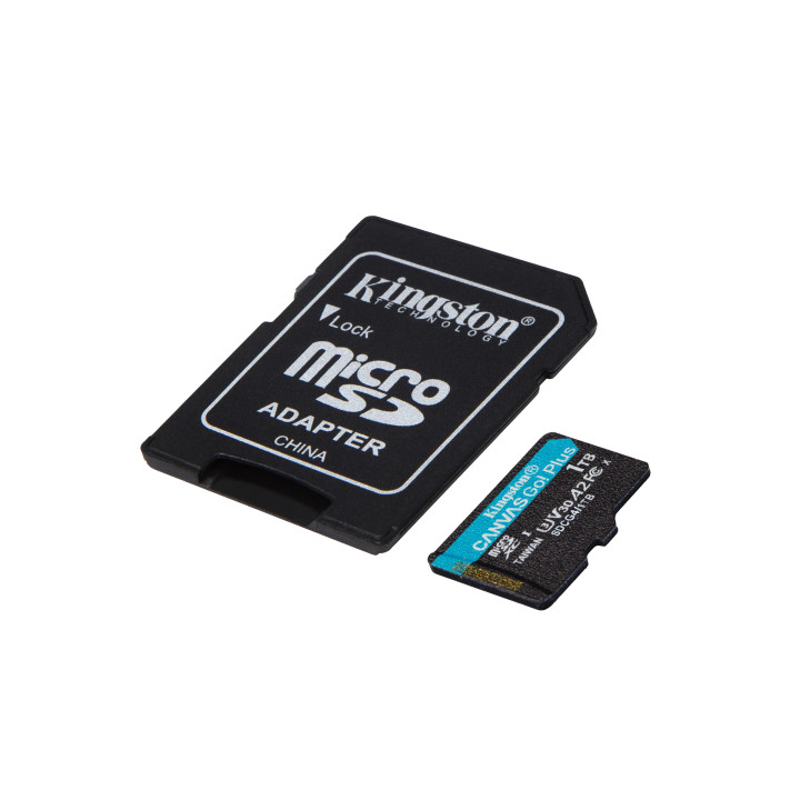 Kingston Canvas Go! Plus Gen 4 — 1 To, microSDXC — vue 3