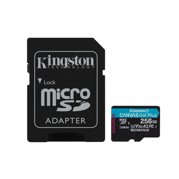Kingston Canvas Go! Plus Gen 4 — 256 Go, microSDXC — vue 1