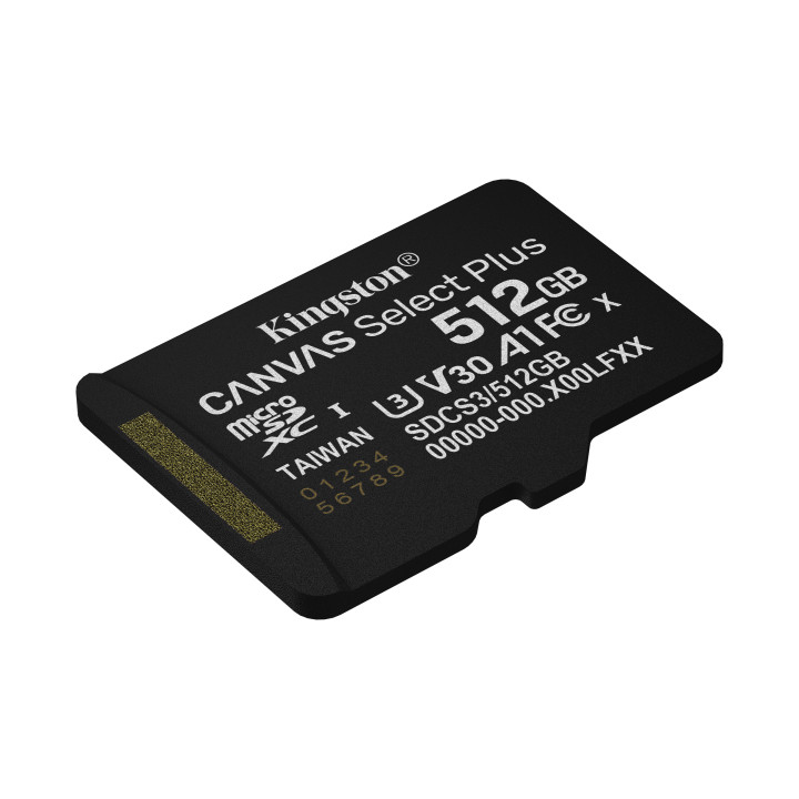 Kingston Canvas Select Plus Gen 3 — 512 Go, microSDXC — vue 4