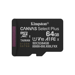 Kingston Canvas Select Plus Gen 3 — 64 Go, microSDXC — vue 1