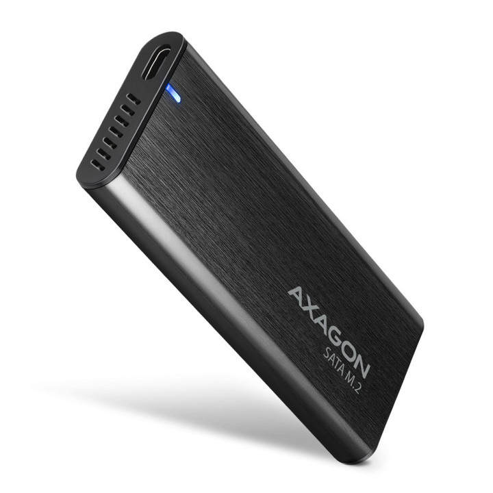 Axagon EEM2-SBC — Boîtier externe aluminium compact pour SSD M.2 SATA USB-C