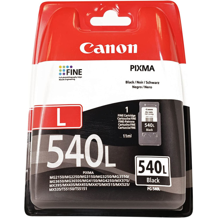 Canon PG-540L cartouche d'encre 1 pièce(s) Original Rendement standard Noir — vue 1