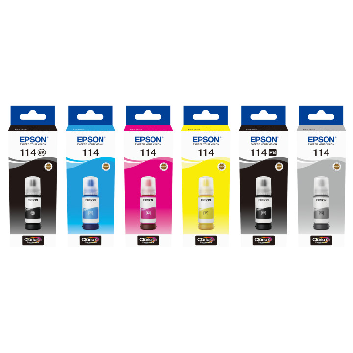 Epson 114 EcoTank Cyan ink bottle — vue 2