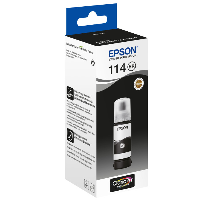 Epson 114 EcoTank Pigment Black ink bottle — vue 1