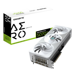 Gigabyte GeForce RTX 5070 Ti Aero OC 16Go — Carte graphique stations créatives et IA (Blanc)