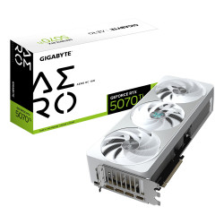 Gigabyte GeForce RTX 5070 Ti Aero OC 16Go — Carte graphique stations créatives et IA (Blanc)
