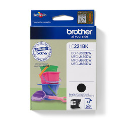 Brother LC221BK — Cartouche d'encre noire, 260 pages