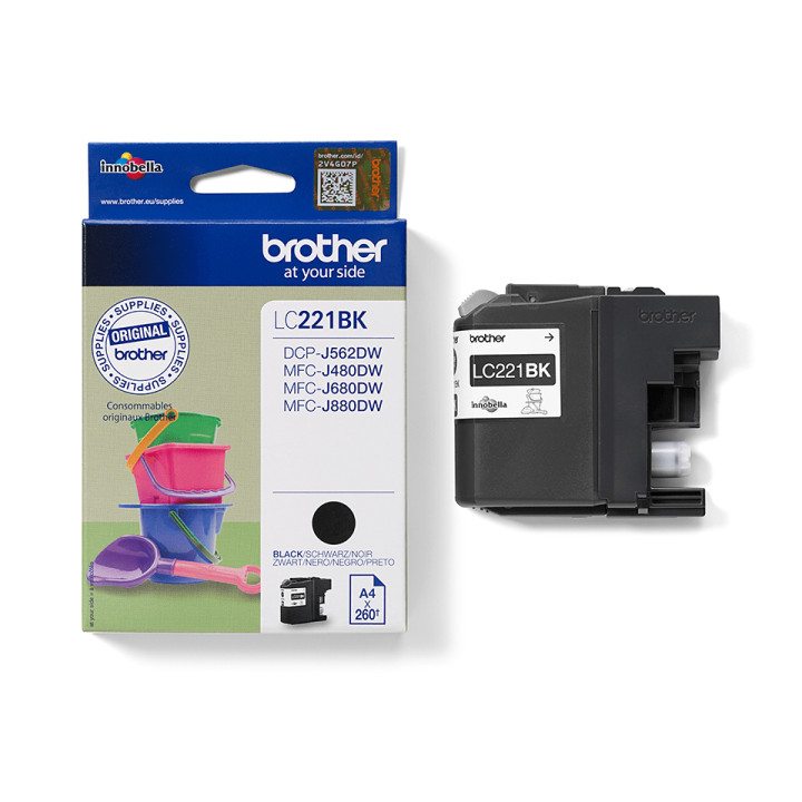 Brother LC221BK cartouche d'encre 1 pièce(s) Original Noir — vue 5