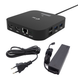 Station d accueil USB-C I-Tec Dual Display HDMI et DisplayPort avec alimentation 100W PD