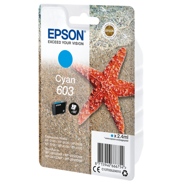 Epson Singlepack Cyan 603 Ink — vue 1