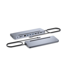 Station d accueil ergonomique aluminium I-Tec Metal Ergonomic USB-C avec Power Delivery
