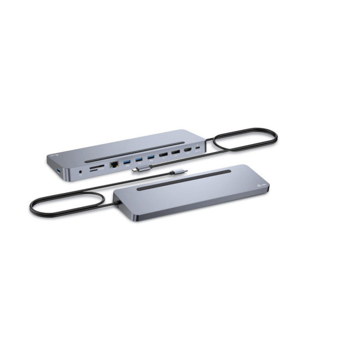 Station d accueil ergonomique aluminium I-Tec Metal Ergonomic USB-C avec Power Delivery