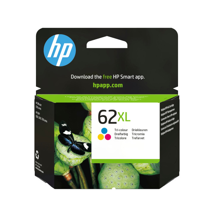 HP 62XL cartouche d'encre trois couleurs grande capacité authentique — vue 1