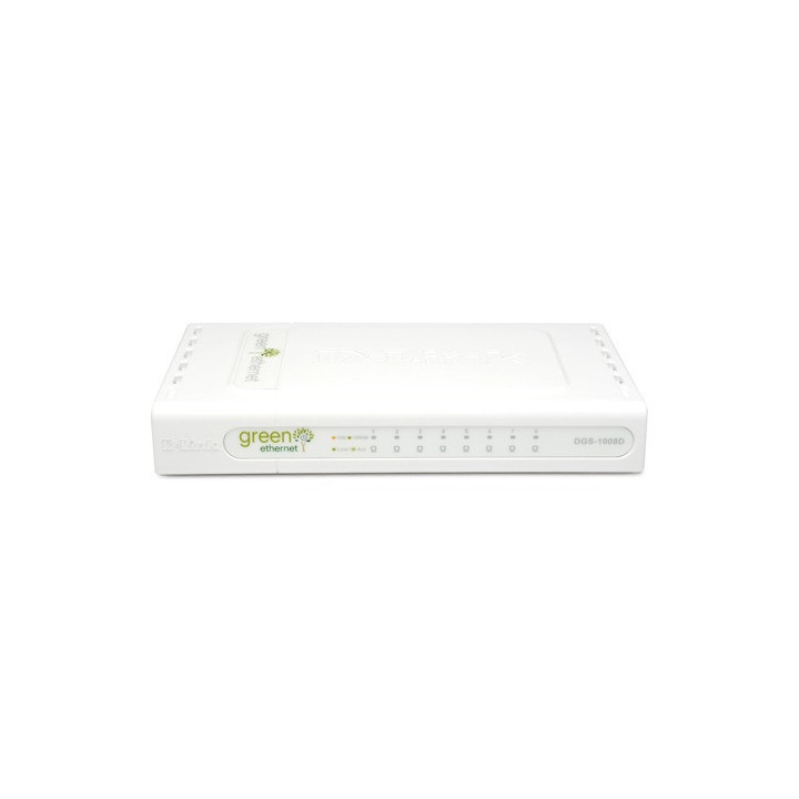 Switch réseau Ethernet Gigabit D-Link DGS-1008D 8 ports Green Ethernet