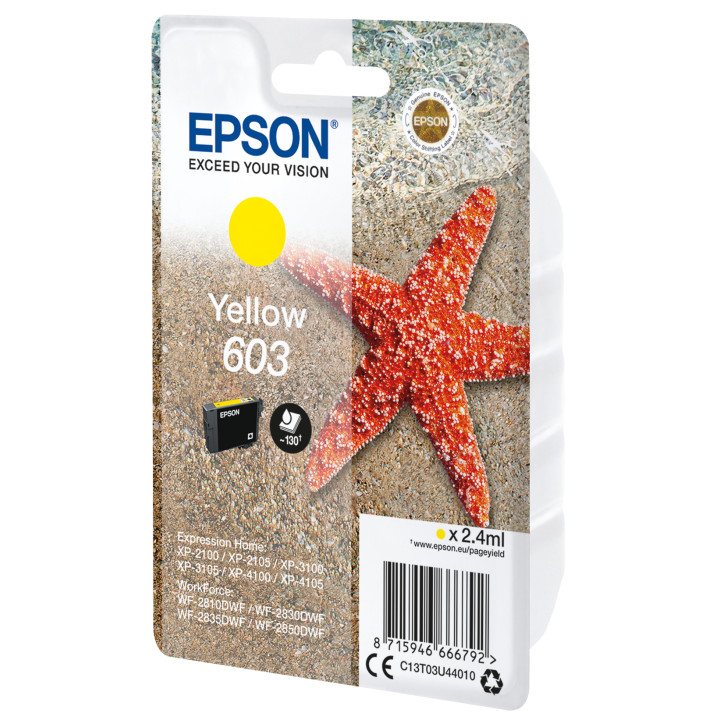 Epson Singlepack Yellow 603 Ink — vue 1