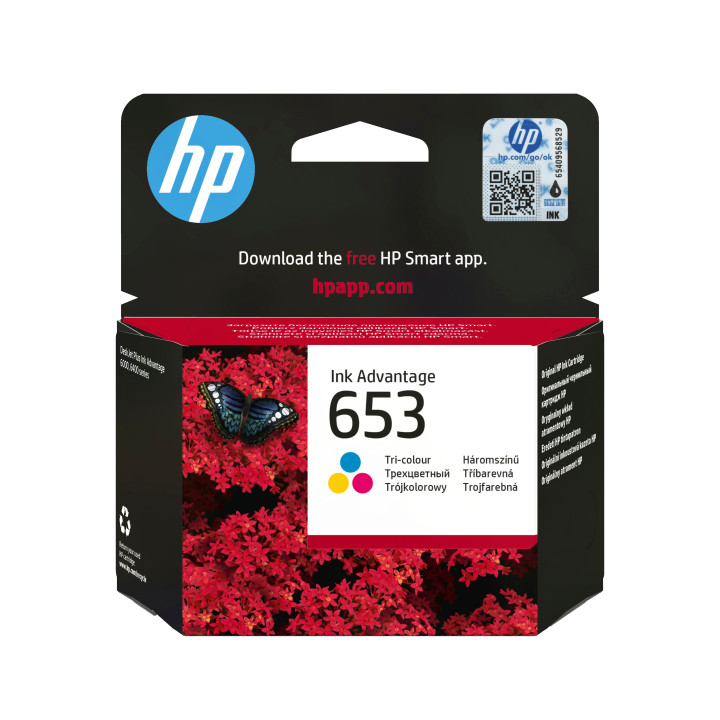 HP Cartouche d’encre Ink Advantage trois couleurs 653 authentique — vue 1