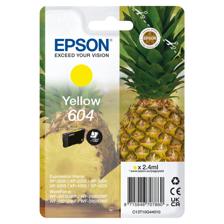 Epson Singlepack Yellow 604 Ink — vue 1