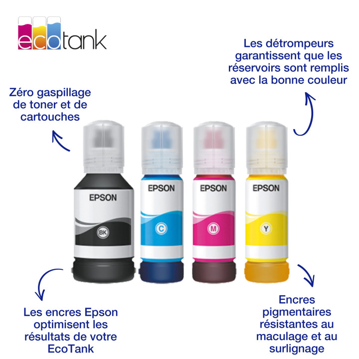 Epson 113 EcoTank Pigment Yellow ink bottle — vue 3