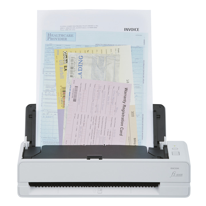 Ricoh fi-800R Numériseur chargeur automatique de documents (adf) + chargeur manuel 600 x 600 DPI A4 Noir, Blan — vue 2