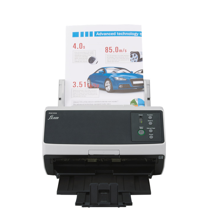 Ricoh FI-8150 Numériseur chargeur automatique de documents (adf) + chargeur manuel 600 x 600 DPI A4 Noir, Gris — vue 3