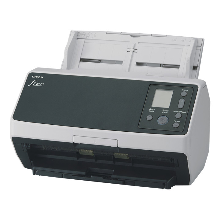 Ricoh fi-8170 Numériseur chargeur automatique de documents (adf) + chargeur manuel 600 x 600 DPI A4 Noir, Gris — vue 1