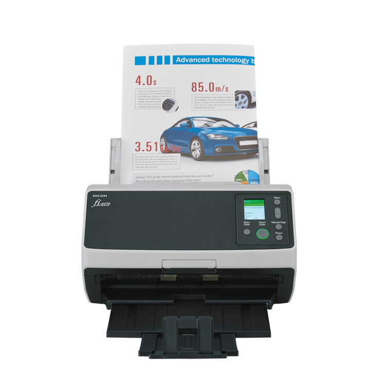 Ricoh fi-8170 Numériseur chargeur automatique de documents (adf) + chargeur manuel 600 x 600 DPI A4 Noir, Gris — vue 2