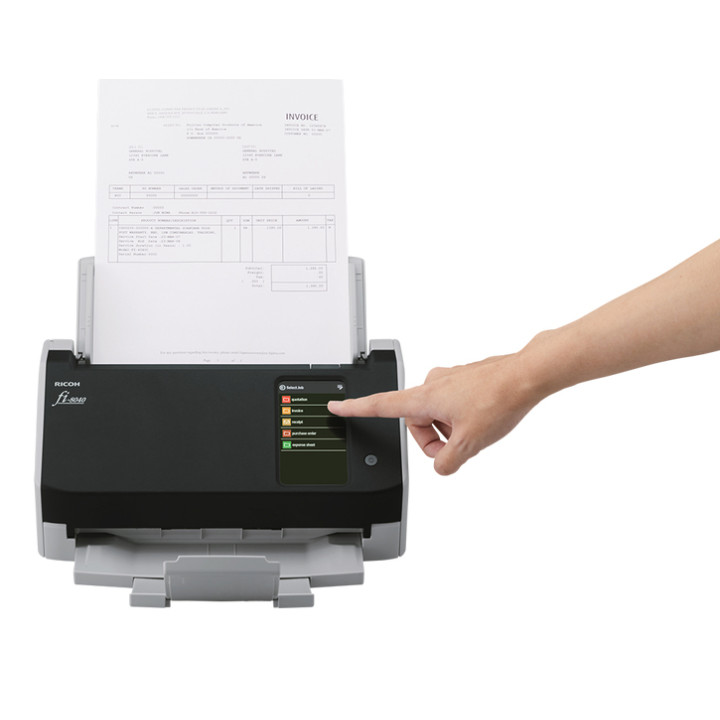 Ricoh fi-8040 Numériseur chargeur automatique de documents (adf) + chargeur manuel 600 x 600 DPI A4 Noir, Gris — vue 2
