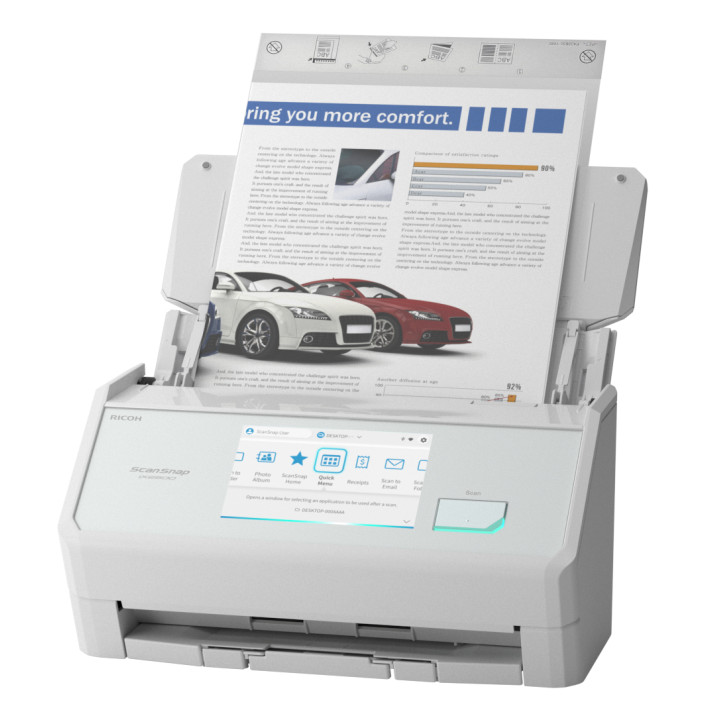 Ricoh ScanSnap IX2500 Scanner ADF 600 x 600 DPI A4 Blanc — vue 3