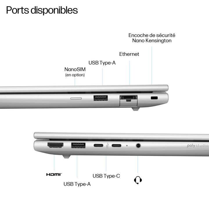 HP ProBook 4 G1q Next Gen AI PC Copilot+ PC Snapdragon X1-26-100 Ordinateur portable 35,6 cm (14") WUXGA 16 Go — vue 4