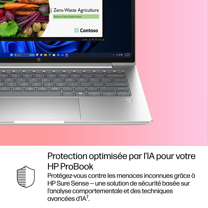 HP ProBook 4 G1i AI Intel Core Ultra 7 255U Ordinateur portable 35,6 cm (14") WUXGA 16 Go DDR5-SDRAM 512 Go SS — vue 5