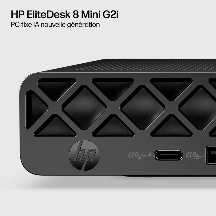 HP EliteDesk 8 Mini G2i Desktop Next Gen AI PC Copilot+ PC Intel Core Ultra 7 356H 16 Go DDR5-SDRAM 512 Go SSD — vue 3