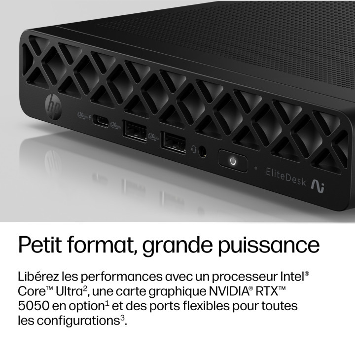HP EliteDesk 8 Mini G2i Desktop Next Gen AI PC Copilot+ PC Intel Core Ultra 7 356H 16 Go DDR5-SDRAM 512 Go SSD — vue 4