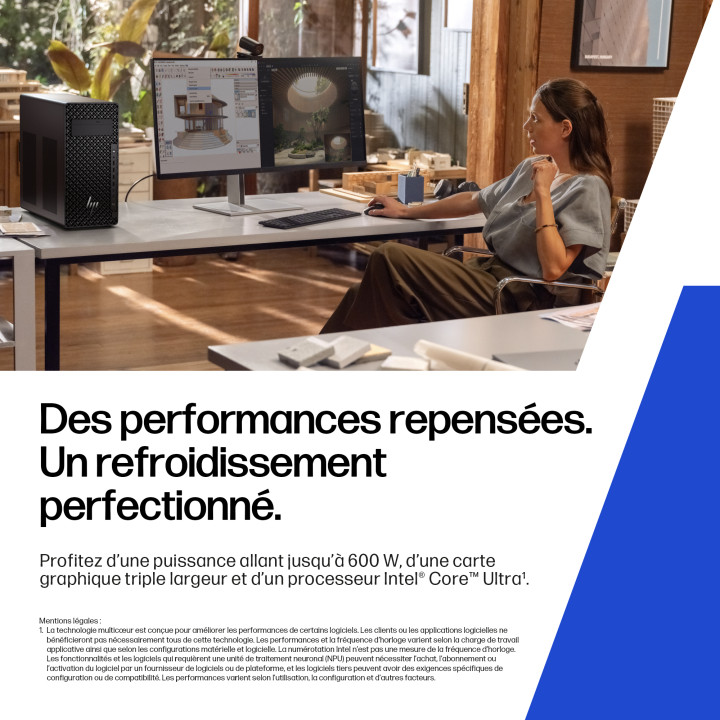 HP Z2 Tower G1i Intel Core Ultra 7 265 32 Go DDR5-SDRAM 1 To SSD NVIDIA RTX A1000 Windows 11 Pro Station de tr — vue 5