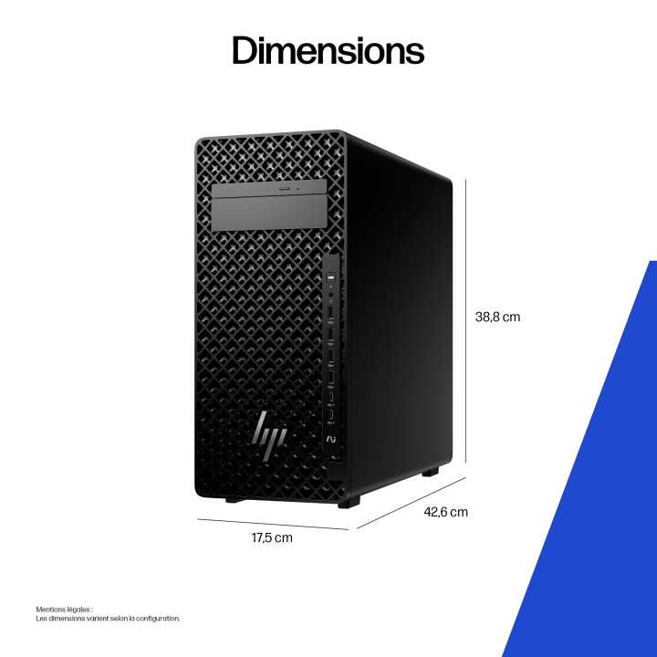 HP Z2 Tower G1i Intel Core Ultra 7 265 16 Go DDR5-SDRAM 1 To SSD Windows 11 Pro Station de travail AI Workstat — vue 4