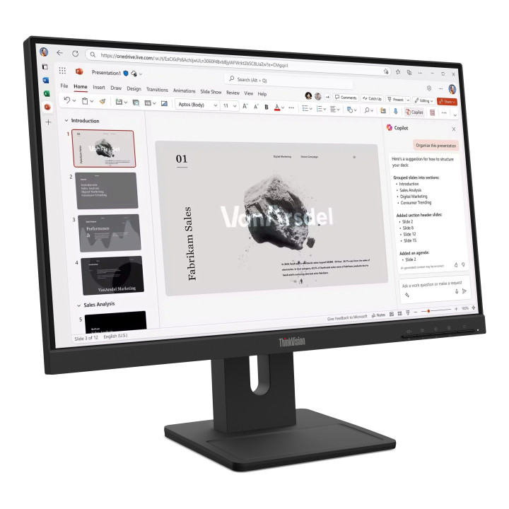 Lenovo ThinkVision E22-40 Moniteur — vue 3