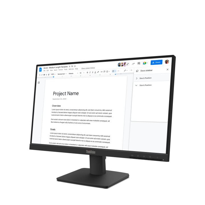 Lenovo ThinkVision S22-4e Moniteur — vue 3